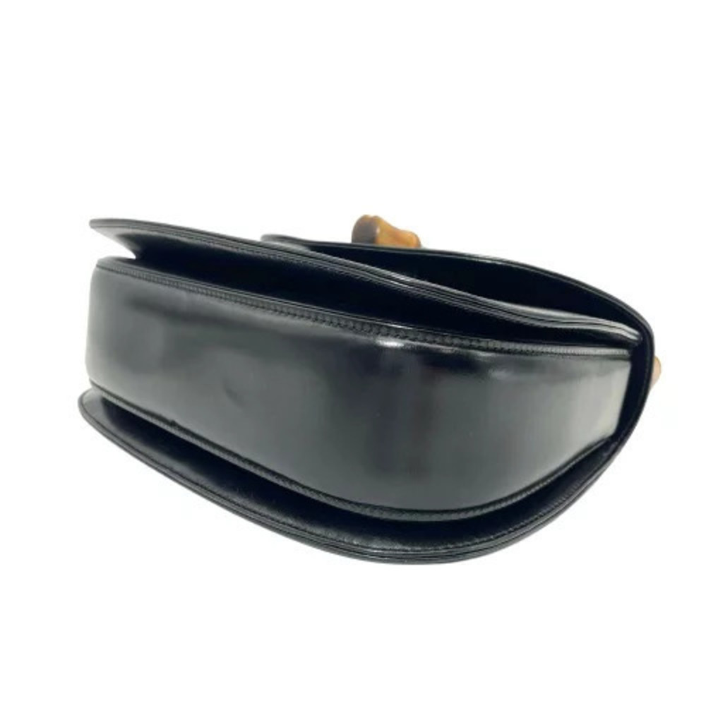 Gucci Bamboo Handbag Leather Black - Picture 4 of 7